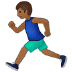 🏃🏾 person running: medium-dark skin tone display on Samsung